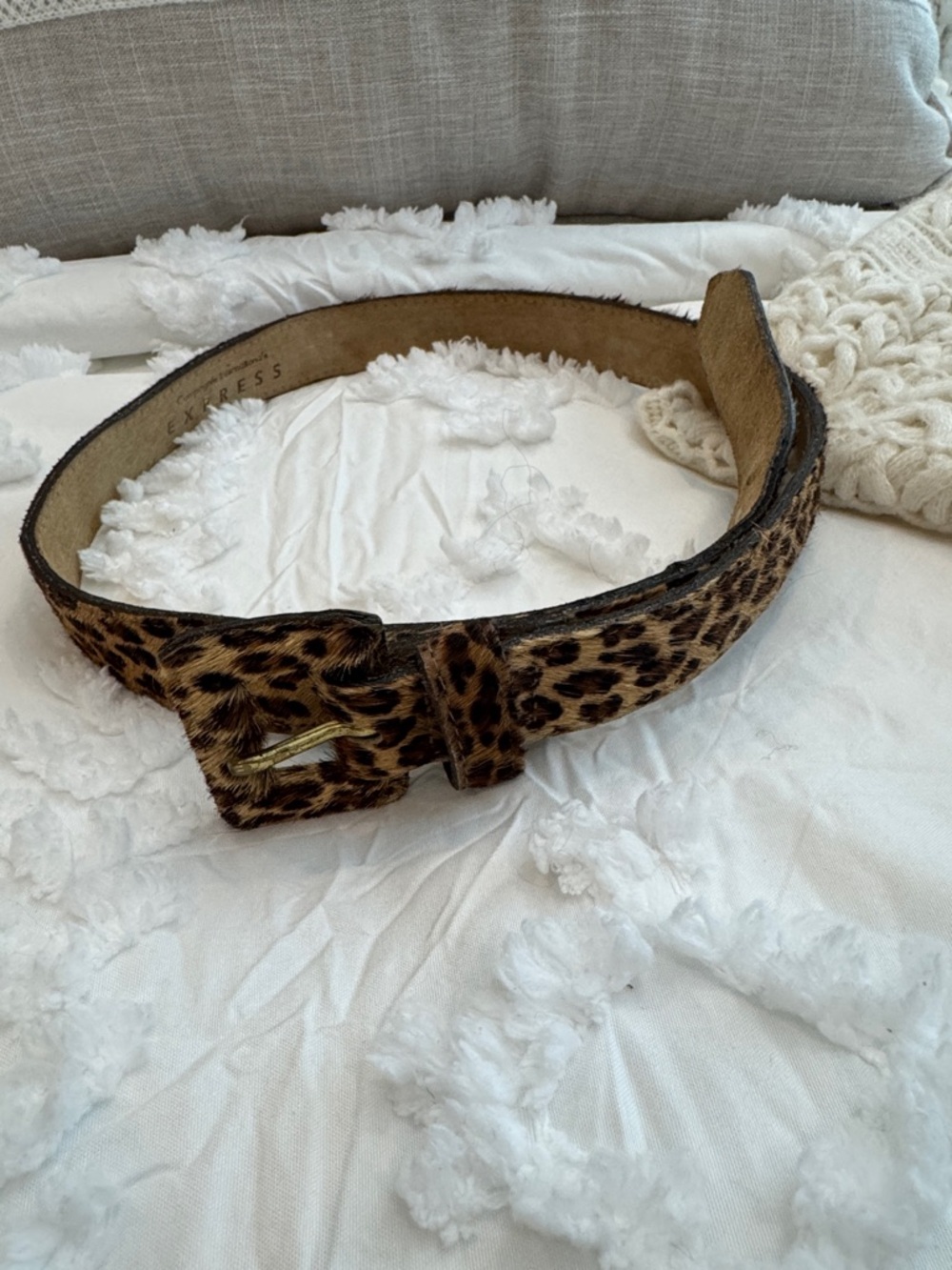 Leopard Print leather Waist Belt